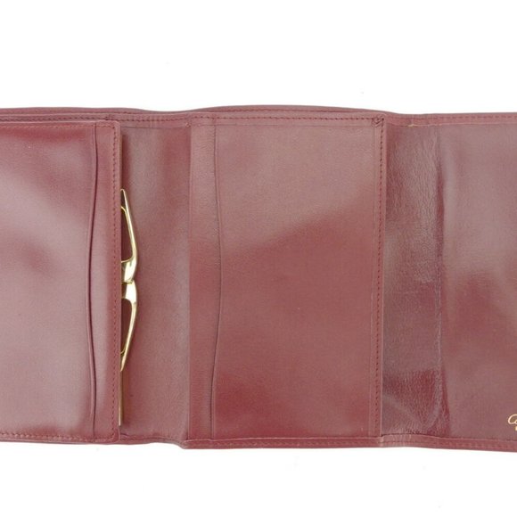 Authentic Cartier purses mast line Bordeaux leather Auth used - Picture 5 of 8